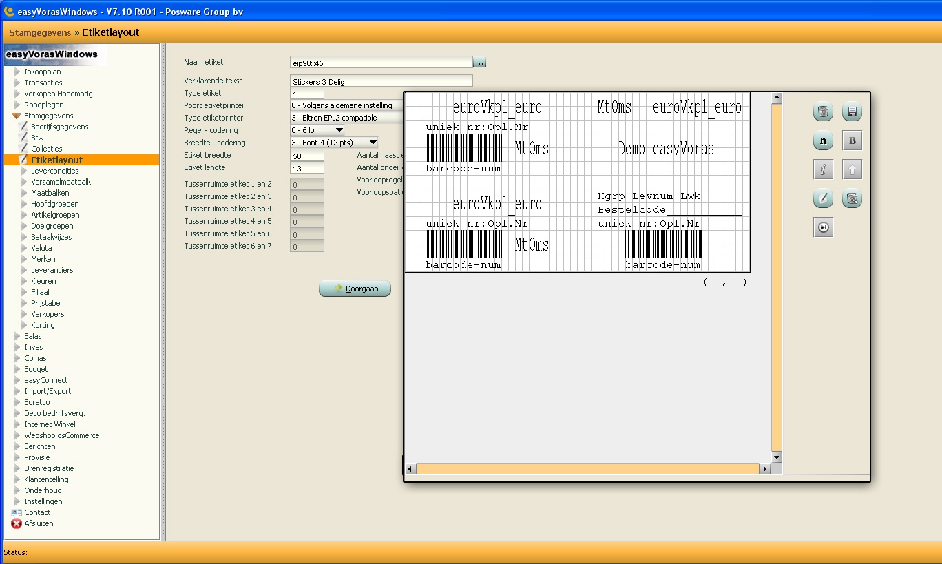 easyVorasWindows-etiket-indelen