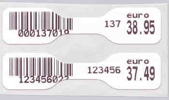 Eenvoudig kleine barcodes afdrukken. butterfly-etiketten