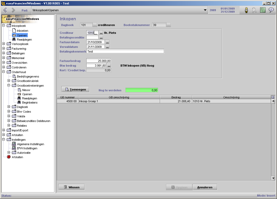 easyFinancieelWindows-inkoop-administratie