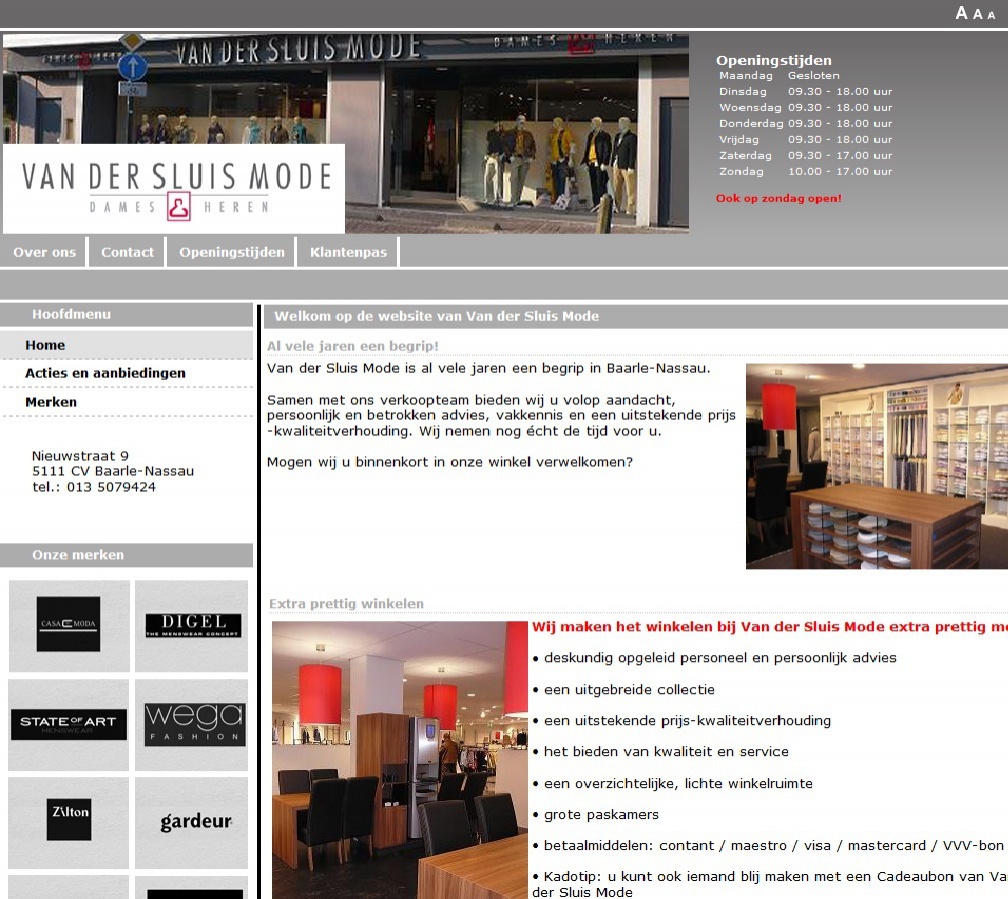 Van der Sluis Mode, door easyPOS software. Sluis-mode-baarle-nassau-easypos-software