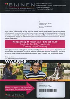 Waardecheque in eigen stijl voor het uitkeren van de bonus. waardecheque-easyPOS-software-easyRelatieWindows