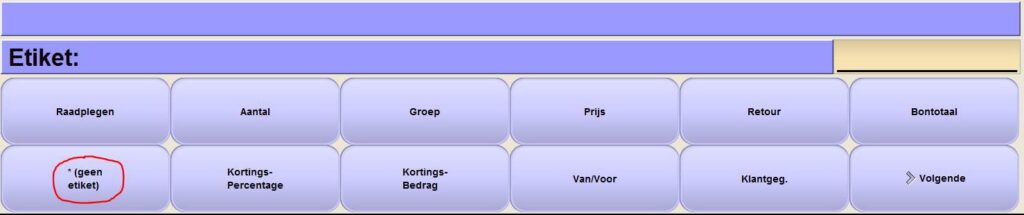 verkoop artikelen zonder barcode etiket