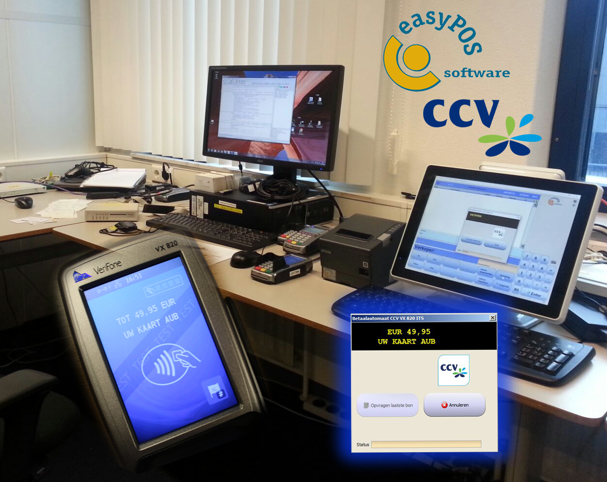 easyPOSsoftware heeft CCV-certificering easyPOS behaalt CCV-certificering voor nieuw model VX820 ITS