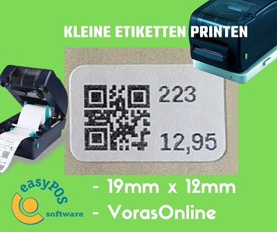 Een zekere Vermoorden betreuren Kleine etiketten afdrukken 19x12mm - easyPOS Software