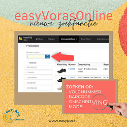 NIEUW: easyVorasOnline uitgebreide zoekfunctie