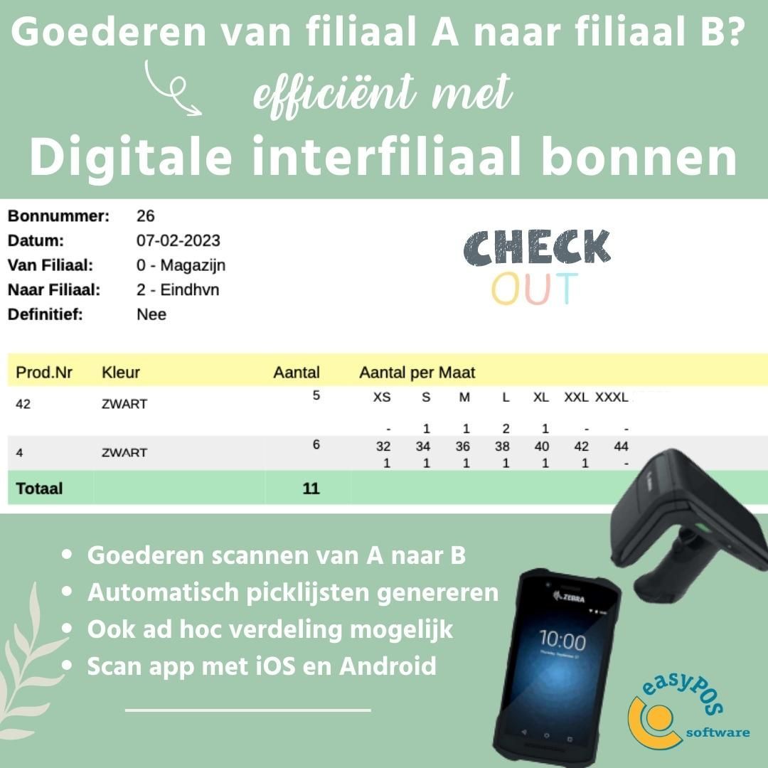 Beheers je interfiliaal goederenstroom efficiënt met easyVorasOnline en de easyPos Scan App. Maak verzendbonnen aan in de winkel en print deze uit in de online omgeving. Zo behoud je totale controle over de voorraad verplaatsingen van jouw winkels.
www.easypos.nl – software – voorraadbeheer
#retailsoftware #voorraad #order #efficiency #efficient #picklist #digital #barcode #filialen #administratie #kassa #cloud #online #fashion #scan #verzenden #controle #onlinesoftware #winkelautomatisering #SoftwareVoorWinkelsEnWebshops