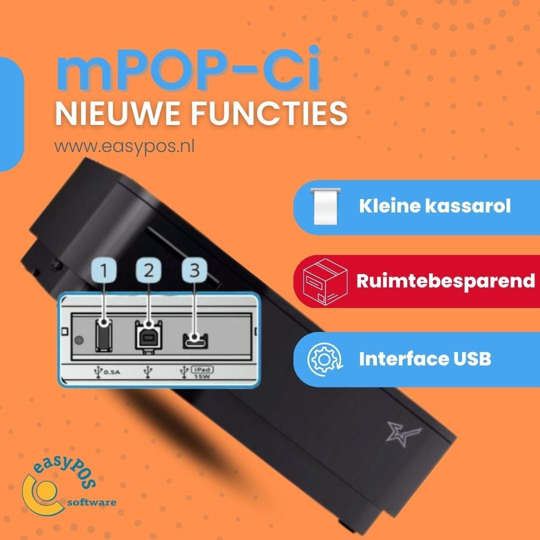 mPOP-Ci: compact en eenvoudig op jouw toonbank
De mPOP-Ci kassalade past goed in iedere shop en moderne toonbank. De mPOP-Ci werkt uitstekend met de easyPOS Kassa App, in combinatie met iOS of Android tablet.
Op zoek naar een kleine oplossing voor in jouw winkel?
Kom langs in onze showroom voor een live demonstratie.
www.easypos.nl – product – 841081
#retailsoftware #kassa #shop
#printer #modern #compact
#usbc #ipad #tablet
#mpop #ios #android
#fashion #voorraad #winkelautomatisering #downloadtheapp #downloadnow #SoftwareVoorWinkelsenWebshops