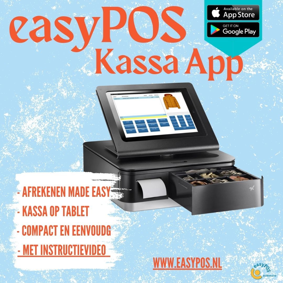 easyPOS Kassa App: de online kassa oplossing. Dit kassaprogramma op tablet is geschikt voor iOS, Android en Windows. De easyPOS Kassa App is eenvoudig in gebruik, voor de moderne toonbank. https://www.easypos.nl/news/nieuw-easypos-kassa-app/
#retailsoftware #downloadtheapp #kassa #toonbank #modern #compact #ipad #tablet #ios #android #windows #fashion #voorraad #etiketten #winkelautomatisering #downloadnow  #AfrekenenMadeEasy #eenvoudig #instructievideo #instructie #SoftwareVoorWinkelsenWebshops