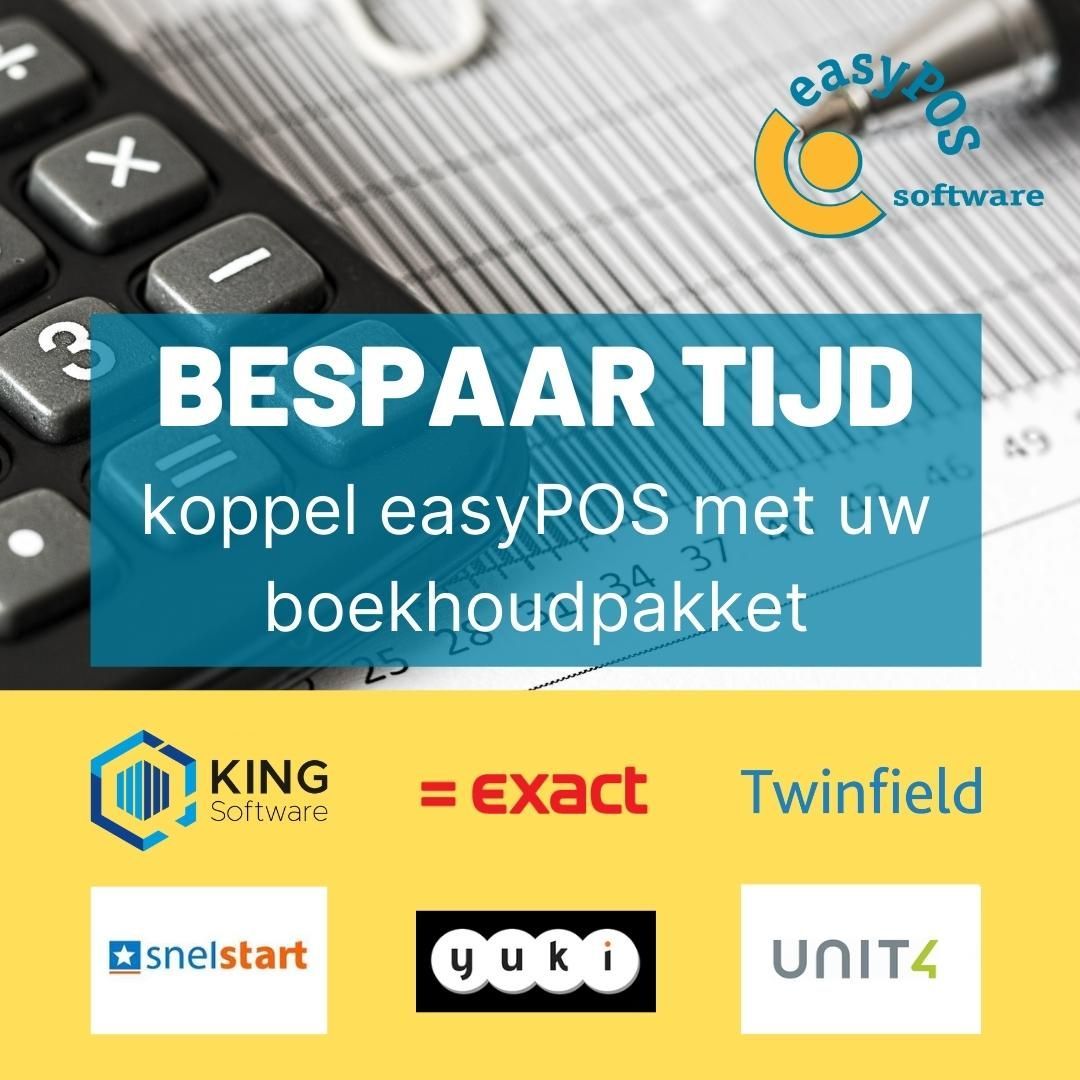 Bespaar tijd en voorkom fouten. Koppel het easyPOS kassaprogramma met boekhoudsoftware.
Werk efficiënt en krijg zo jouw administratie onder controle.
#retailsoftware #kassa #boekhouding #administratie #yourshop #fashion #voorraad #accountant #controle #kingsoftware #Unit4 #Twinfield #Exact #snelstart #Yuki #gemak #exportkoppeling #efficiency
#winkelautomatisering #SoftwareVoorWinkelsEnWebshops