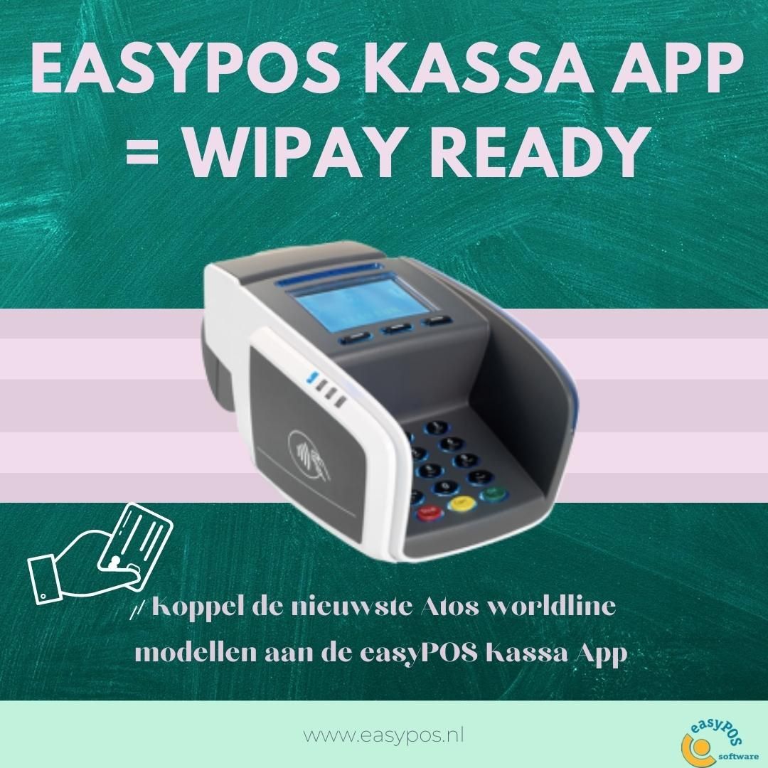 easyPOS KassaApp is klaar voor de Webshop Instore Payments (WIPay) van Atos Worldline
www.easypos.nl
#retailsoftware #atosworldline #atos #wipay #WebshopInstorePayments #webshop #payments #terminal #engine #betaalautomaat #pinautomaat #pinnen #retail #kassa #tablet #ios #android #windows #gemak #winkelautomatisering #SoftwareVoorWinkelsEnWebshops