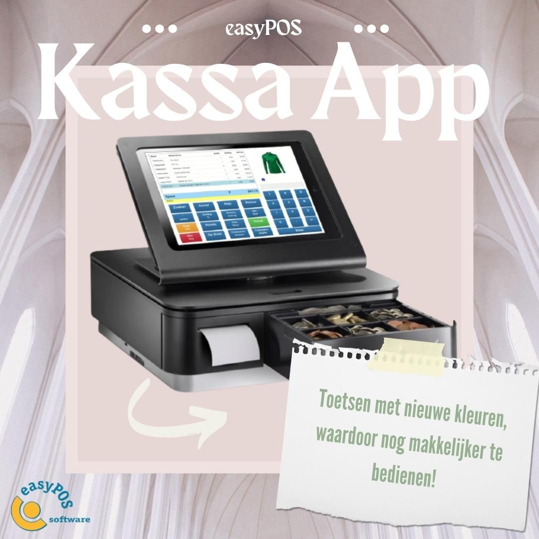 easyPOS Kassa App: toetsen met nieuwe kleuren, waardoor nog makkelijker te bedienen!
www.easypos.nl/kassaapp/
#retailsoftware #downloadtheapp #kassa #gebruiksvriendelijk #eenvoudig #toonbank #modern #compact #ipad #tablet #ios #android #windows #fashion #winkelautomatisering #downloadnow #AfrekenenMadeEasy #instructievideo #instructie #SoftwareVoorWinkelsenWebshops