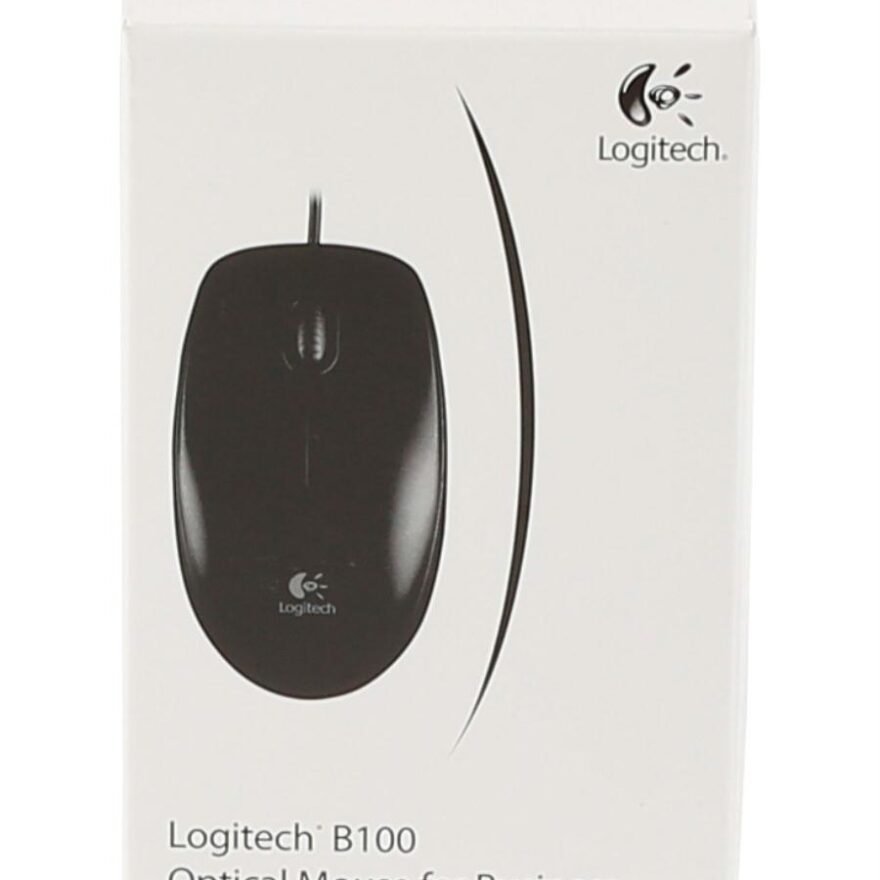 867517 B100 Mouse USB wired zwart - Afbeelding 2