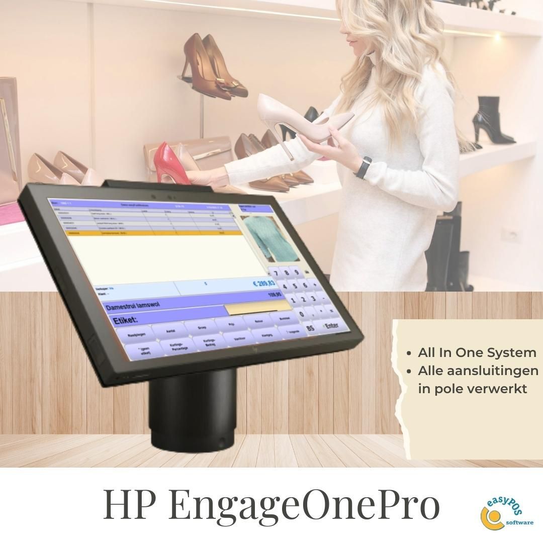 HP Engage One Pro is een design All-in-One oplossing voor uw winkel. Het is een krachtig en veilig POS-systeem waarbij de kabels geheel worden weggewerkt in de pole, de stevige drager van deze kassa-monitor. Deze stijlvolle oplossing past bij ieder interieur en is ook leverbaar met 6,6” klantendisplay.
www.easypos.nl/product/710900-kassa-hp-engageonepro-3w10t15/

#retailsoftware #AllInOne #design #balie #kabels #stijlvol #monitor #hewlettpackard #krachtig #kantelbaar #Bluetooth #winkelautomatisering #kassa #softwarevoorwinkelsenwebshops