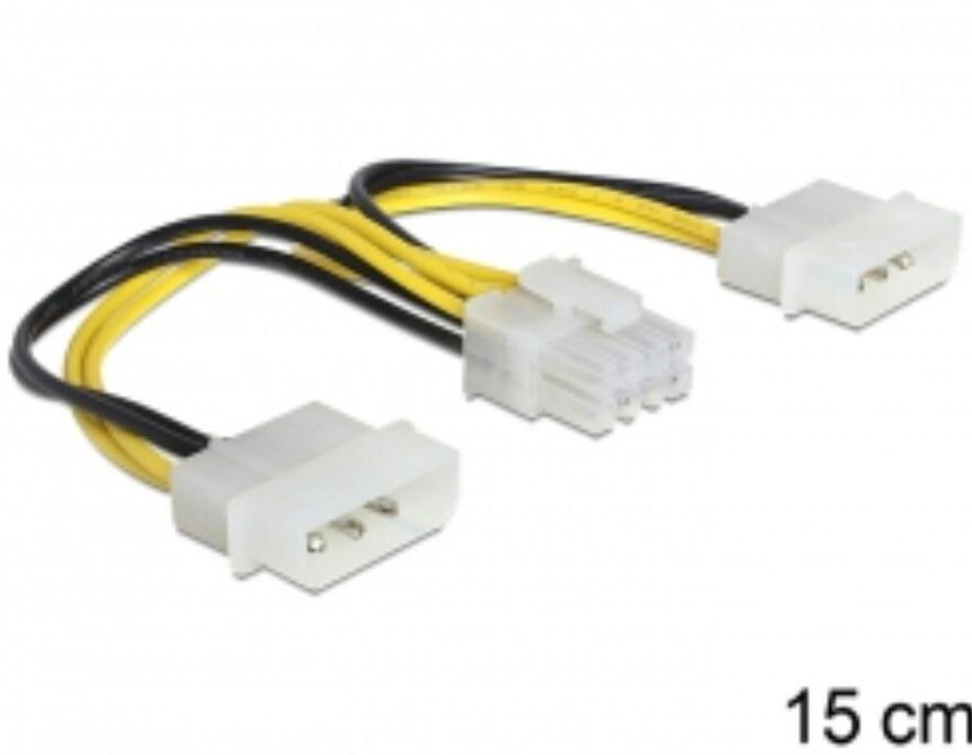 862978 Power kabel 8 pin EPS>2x4Molex - Afbeelding 1