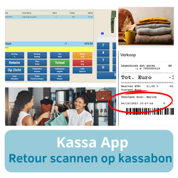 easyPOS Kassa App: retour scannen op kassabon