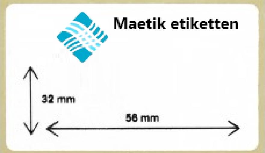 183806 RFID etiket 56x32mm TTPip 1000